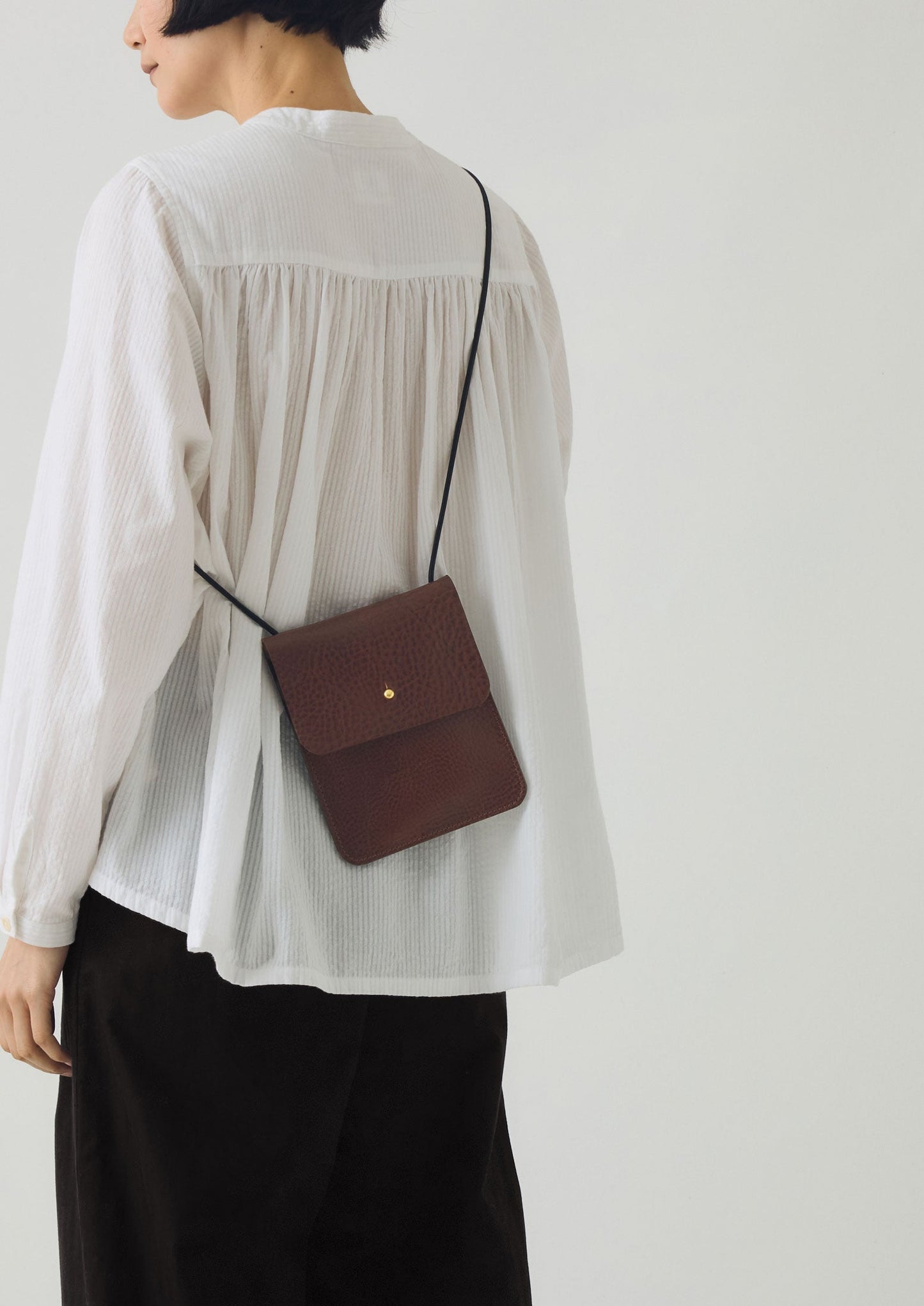 Borsa Erin in pelle di Kate Sheridan | Castagna