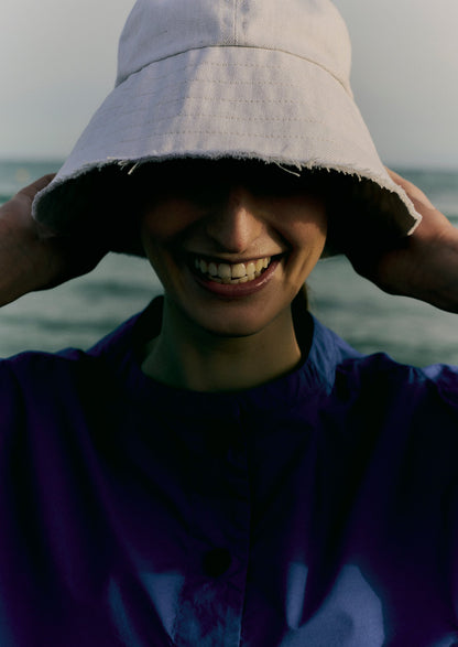 Cappello in canapa di cotone biologico Beton Cire | Ecru