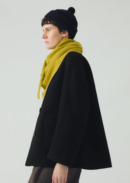 Berretto in lana con motivo a nido d'ape | Blu navy mélange