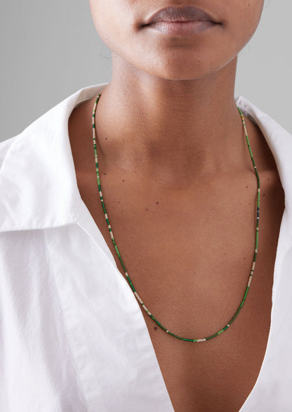 Collana con perline miste Miyuki di Helena Rohner | Verde felce multicolore
