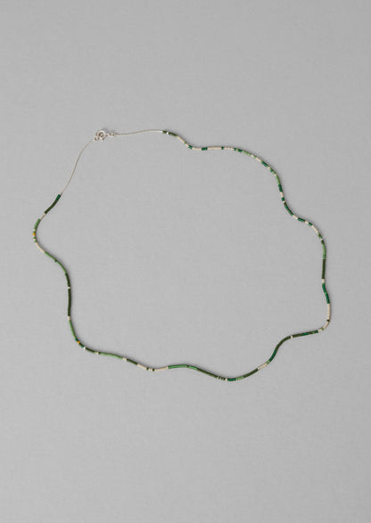 Collana con perline miste Miyuki di Helena Rohner | Verde felce multicolore