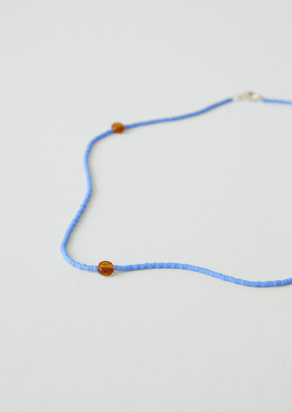 Collana con perline di vetro Helena Rohner | Blu fiordaliso