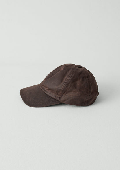 Berretto in cotone cerato Beton Cire | Castagna