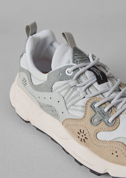 Sneakers Flower Mountain Yamano Kaiso con pannelli | Grigio chiaro