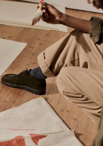 Scarpe da campeggio in pelle scamosciata Fracap | Oliva