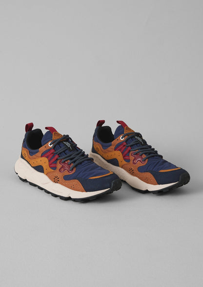 Sneakers Flower Mountain Yamano Kaiso con pannelli | Indaco/Zenzero