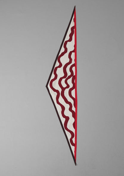 Bandana in cotone con stampa a nastro | Granato