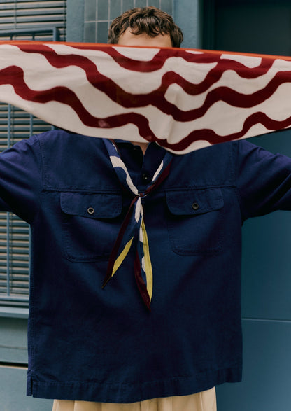 Bandana in cotone con stampa a nastro | Granato