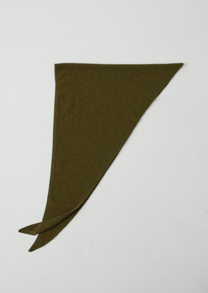Bandana grande in lana e cashmere | Oliva