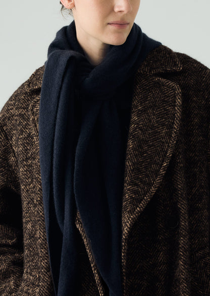 Bandana grande in lana e cashmere | Blu scuro