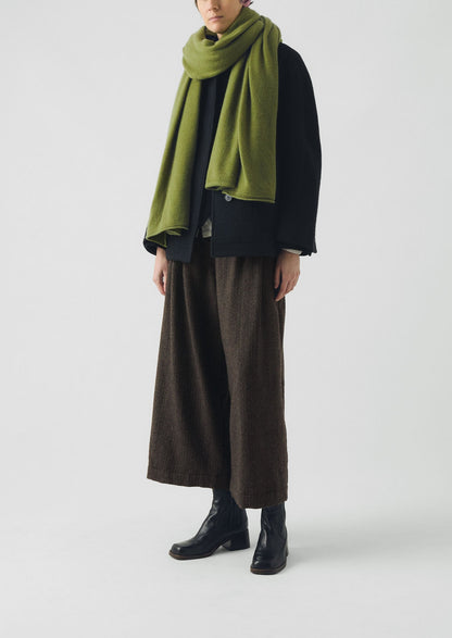 Sciarpa avvolgente in lana e cashmere | Verde tenue