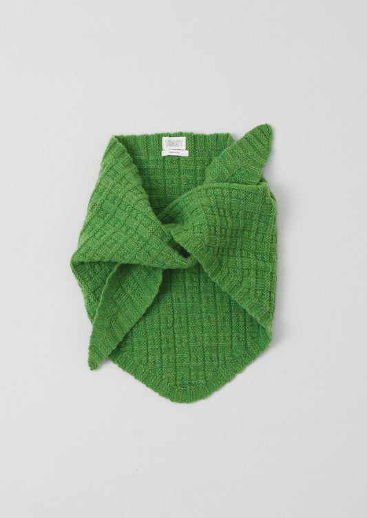 Bandana in lana lavorata a maglia | Verde giardino