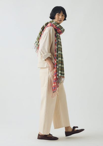 Sciarpa in cotone a quadretti Cafe Tile | Rosso cardinale