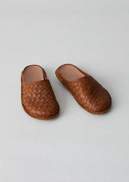 Mules in pelle intrecciata Vibae Roma | Marrone chiaro