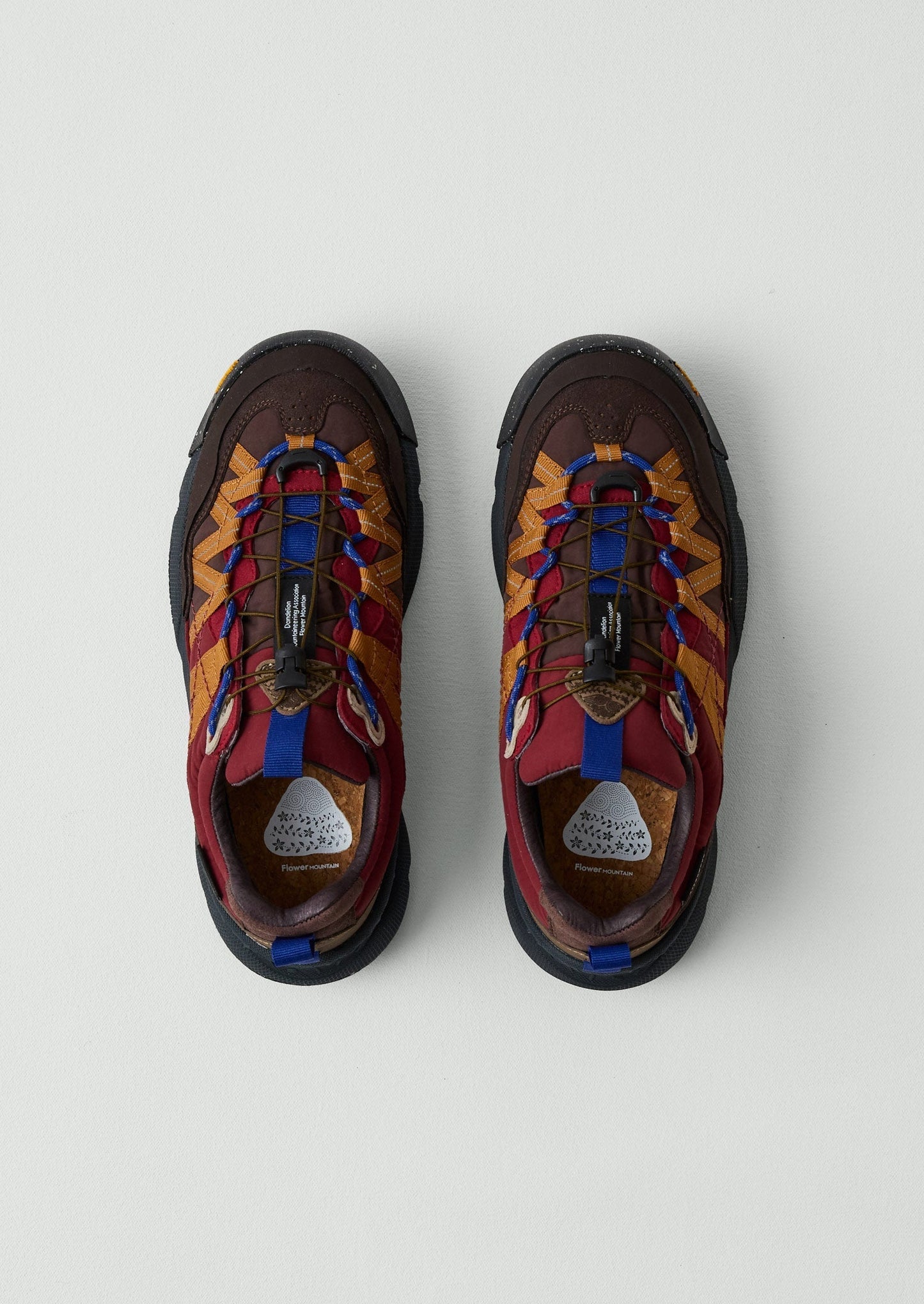 Sneakers Flower Mountain Iwano a 2 pannelli | Rosso bordeaux/rame