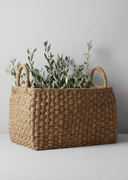 Cesto portaoggetti grande Chatai Weave Hogla | Naturale