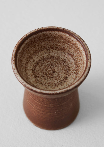 Portacandele a colonna in ceramica SZ | Castagna