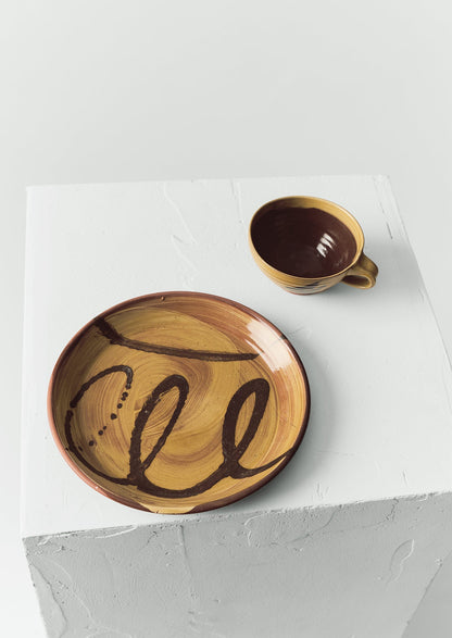 Piatto Slipware Ben Hall | Miele/Terracotta