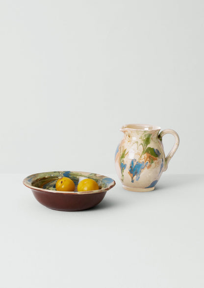 Brocca marmorizzata Poterie Barbotine | Sabbia/muschio