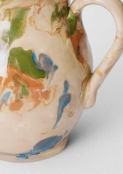 Brocca marmorizzata Poterie Barbotine | Sabbia/muschio