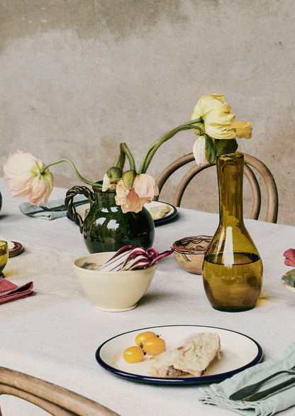 Ciotola per la colazione marmorizzata Poterie Barbotine | Sabbia/Muschio