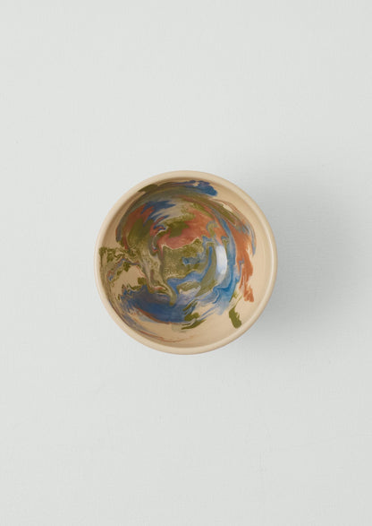 Ciotola per la colazione marmorizzata Poterie Barbotine | Sabbia/Muschio