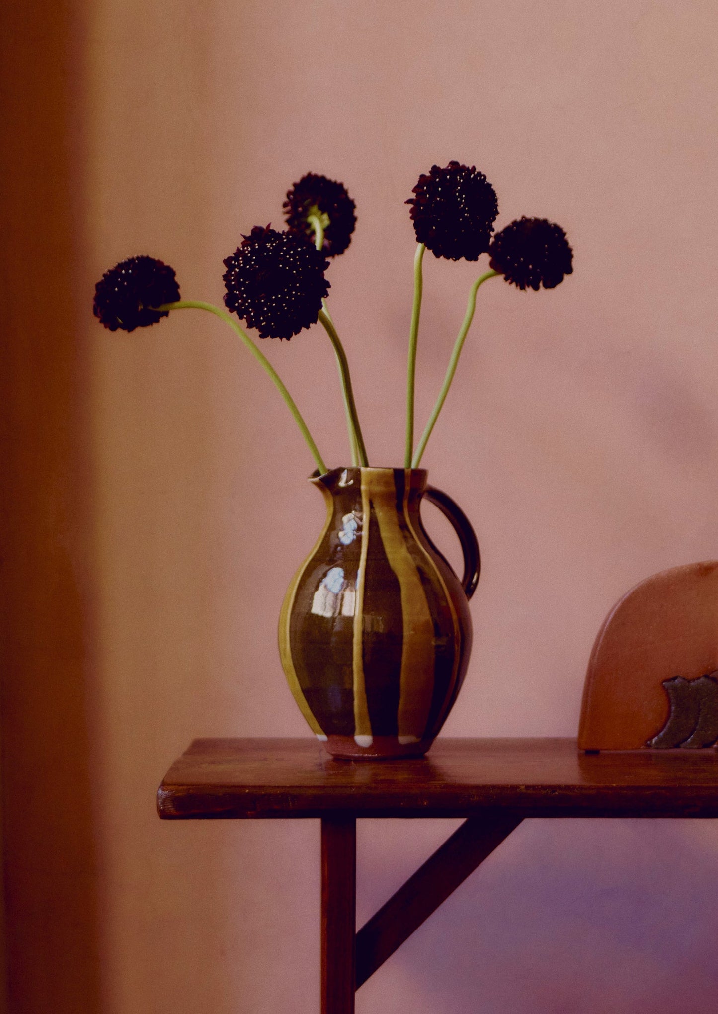 Brocca a strisce Lily Pearmain | Torba/Terracotta