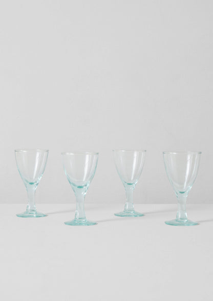 Set di bicchieri da vino boliviani riciclati | Trasparenti