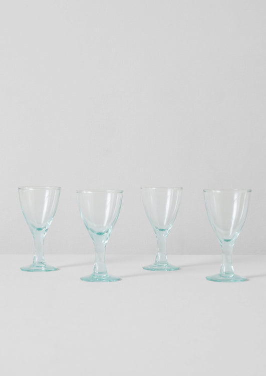 Set di bicchieri da vino boliviani riciclati | Trasparenti