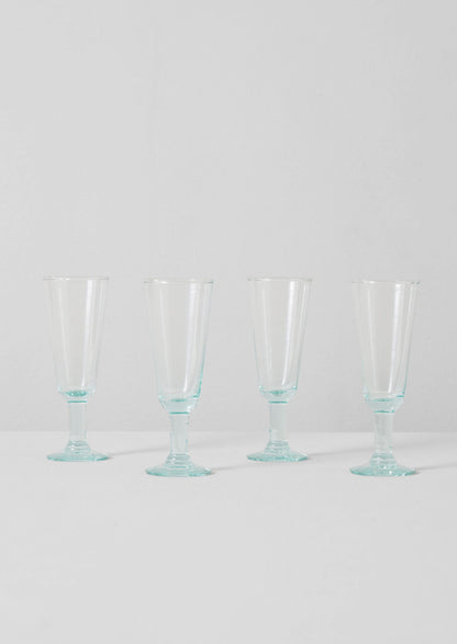 Set di bicchieri da champagne boliviani riciclati | Trasparenti