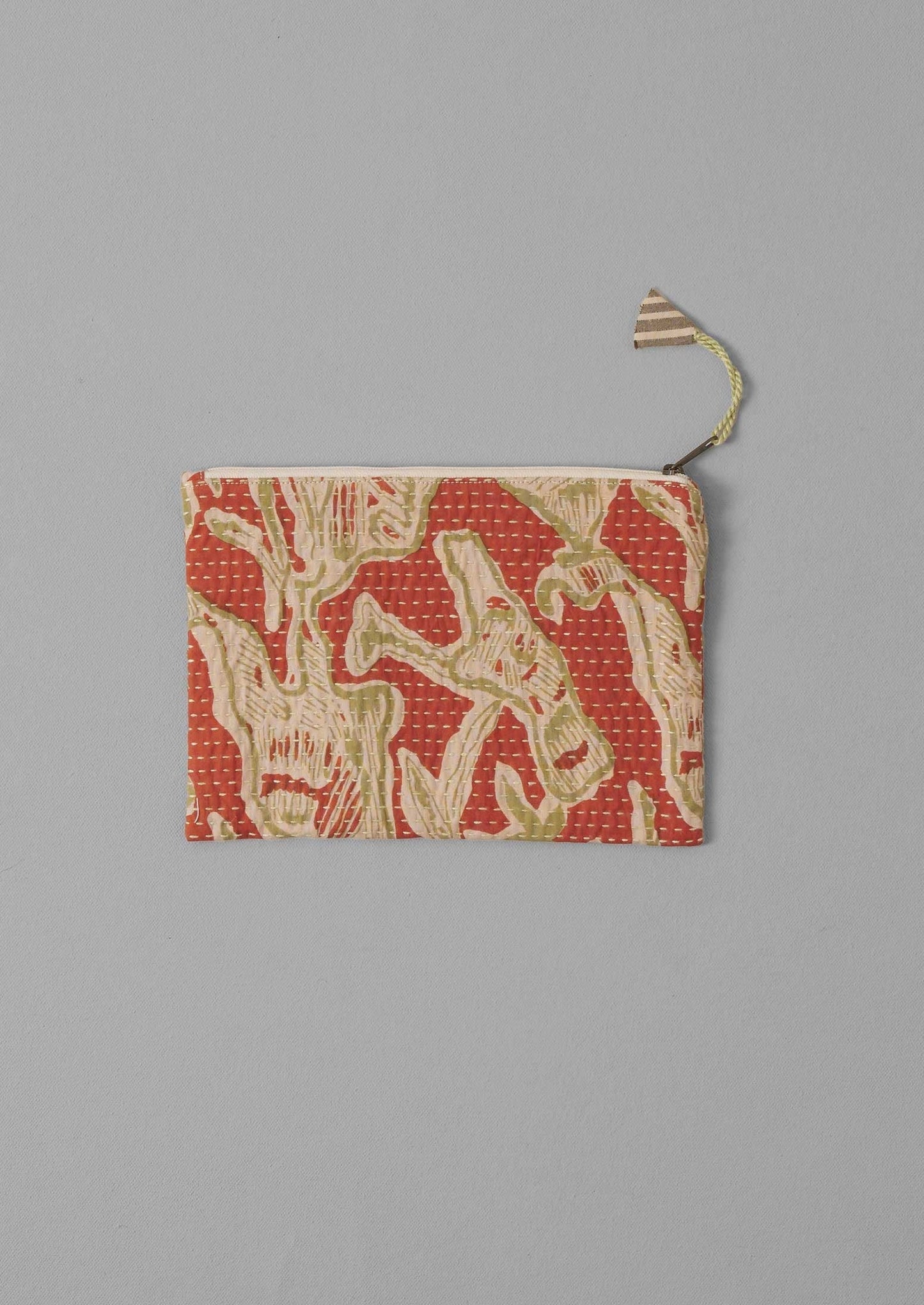 Sacchetto Kantha in tessuto rimanente | Mango/Kelp