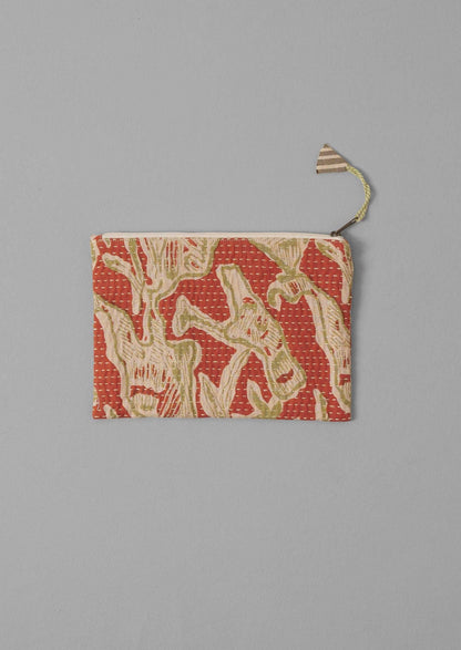 Sacchetto Kantha in tessuto rimanente | Mango/Kelp