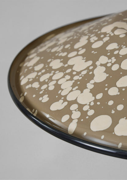 Paralume per lampada a sospensione in smalto a schizzi | Talpa/Ecru