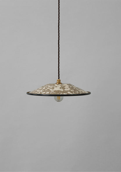 Paralume per lampada a sospensione in smalto a schizzi | Talpa/Ecru