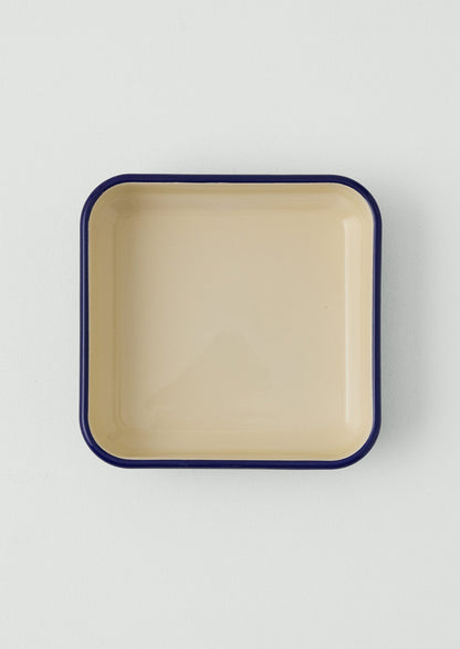 Teglia da forno smaltata con bordo a contrasto | Mogano/Multicolore