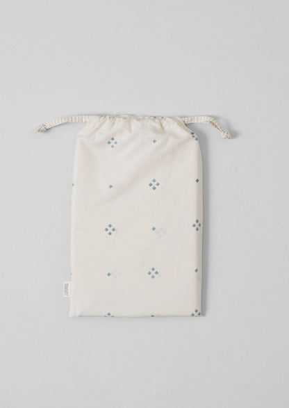 Set di federe con stampa Rowan Housewife | Ecru/Blu tenue
