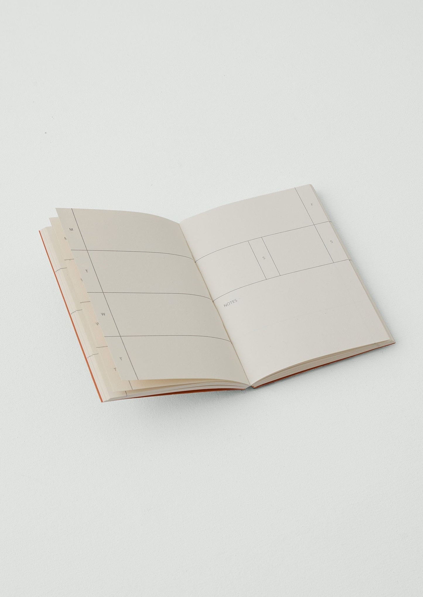 Agenda settimanale marmorizzata a mano | Albicocca/Blu tenue