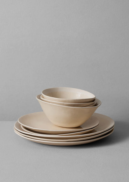 Piatto da portata Wonki Ware White Wash | Naturale/Bianco