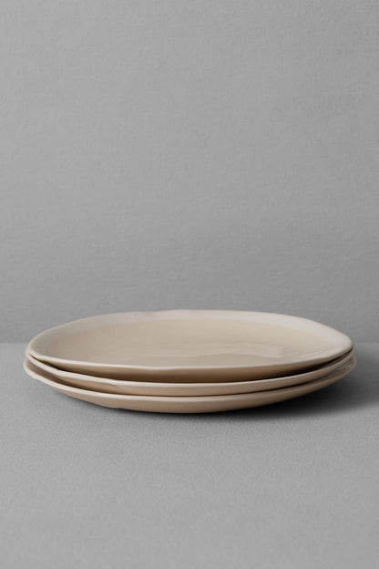 Piatto da portata Wonki Ware White Wash | Naturale/Bianco