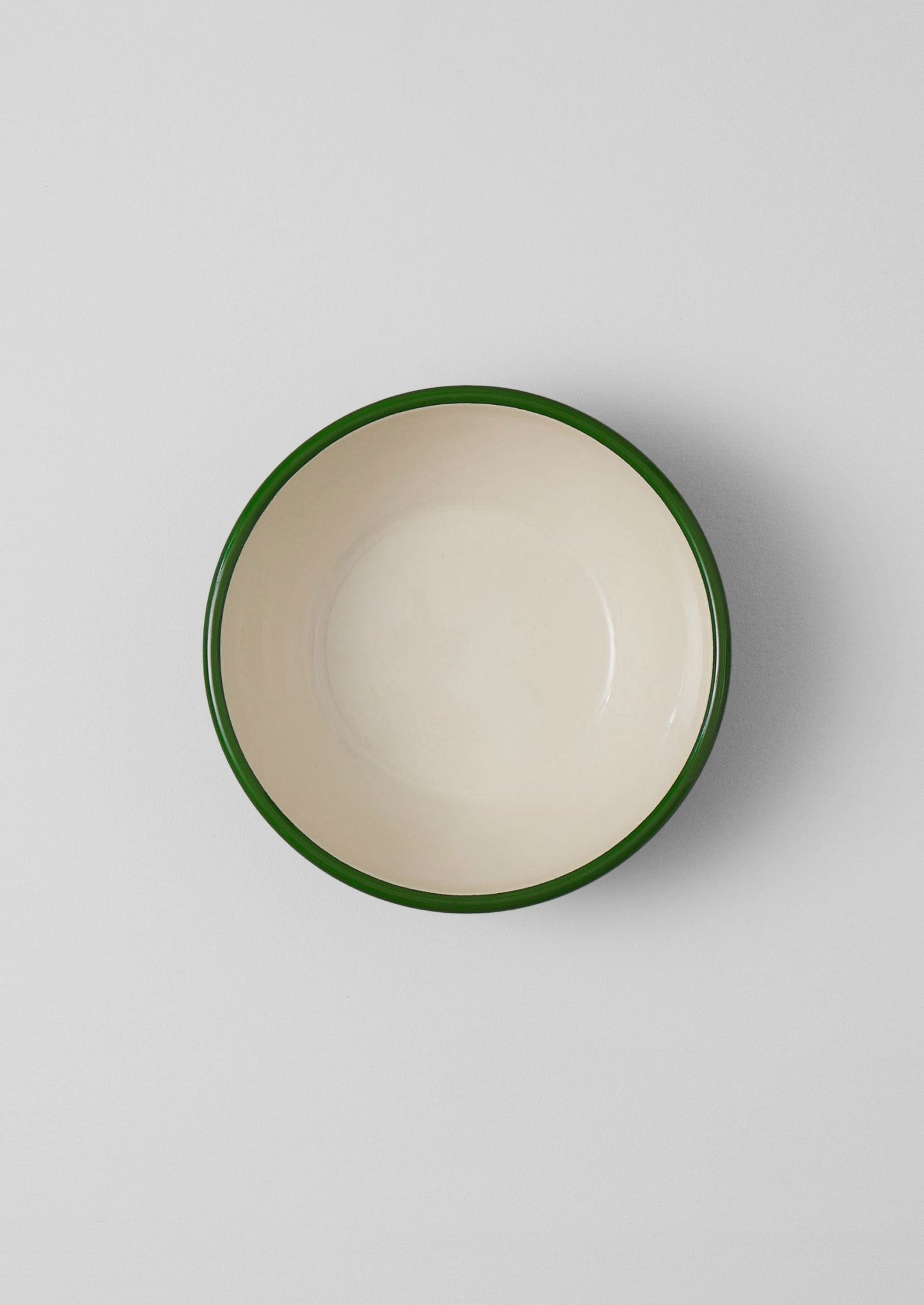 Insalatiera smaltata | Crema/Foglia