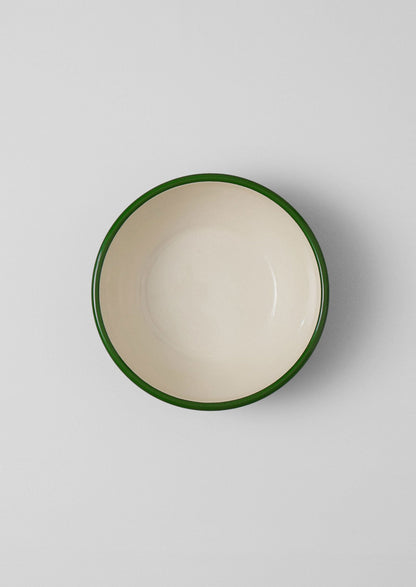 Insalatiera smaltata | Crema/Foglia
