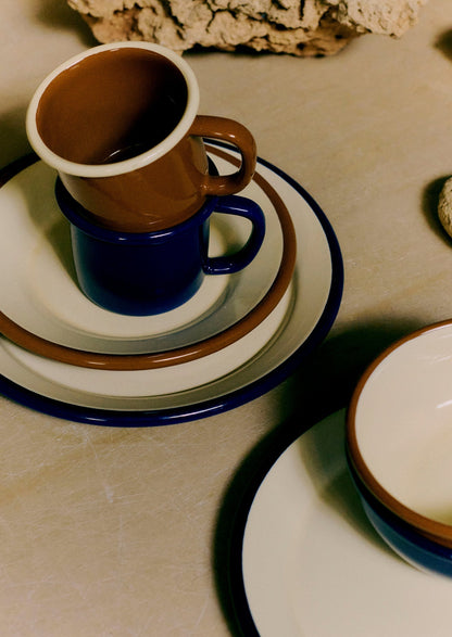 Piatto smaltato | Cumino/Crema