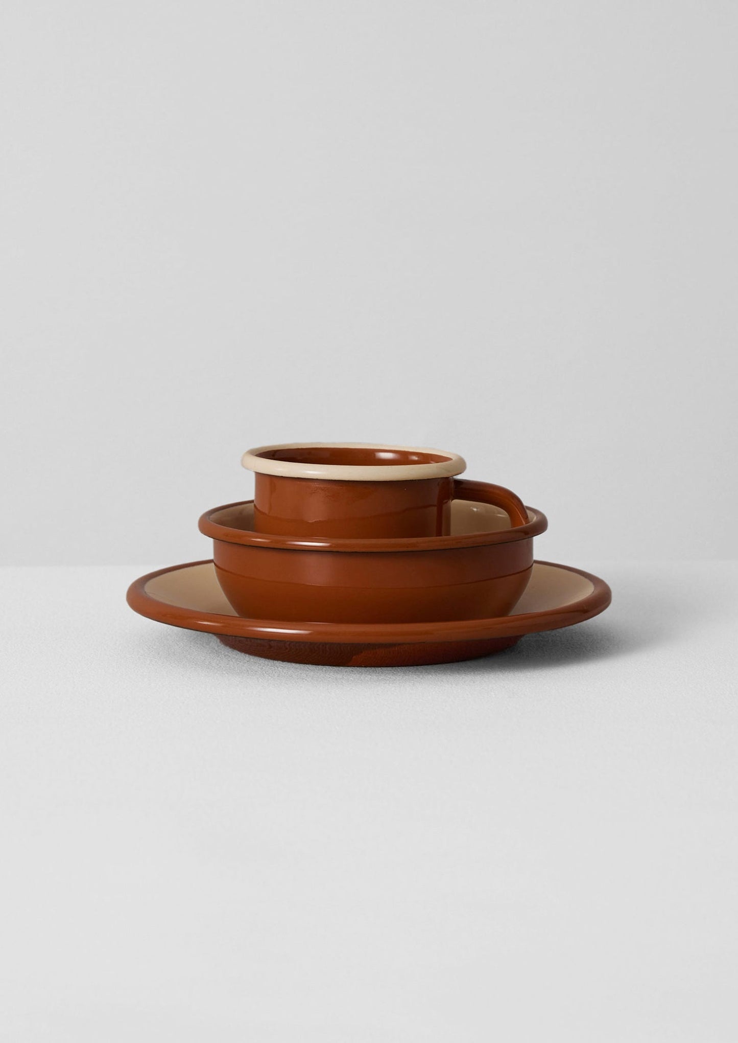 Piatto smaltato | Cumino/Crema