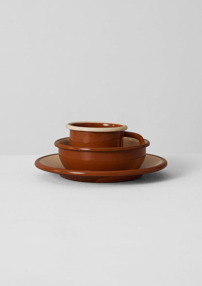 Piatto smaltato | Cumino/Crema