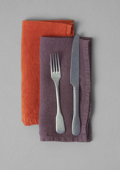 Tovagliolo in lino lavato | Elleboro scuro