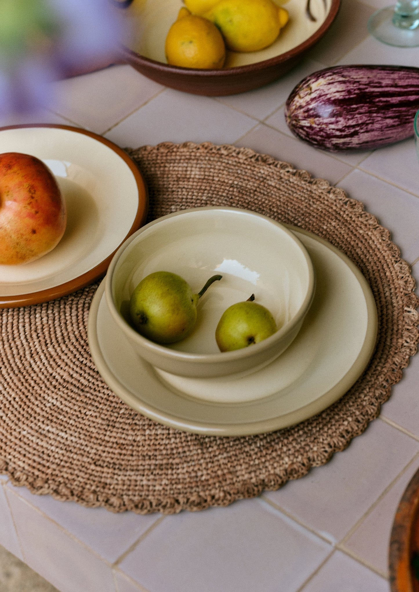 Ciotola da picnic smaltata | Stucco/Crema