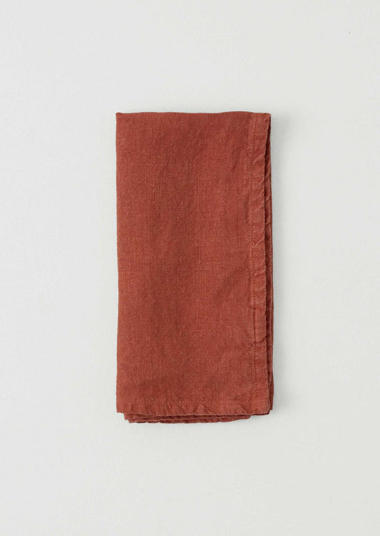 Tovagliolo in lino lavato | Argilla rossa