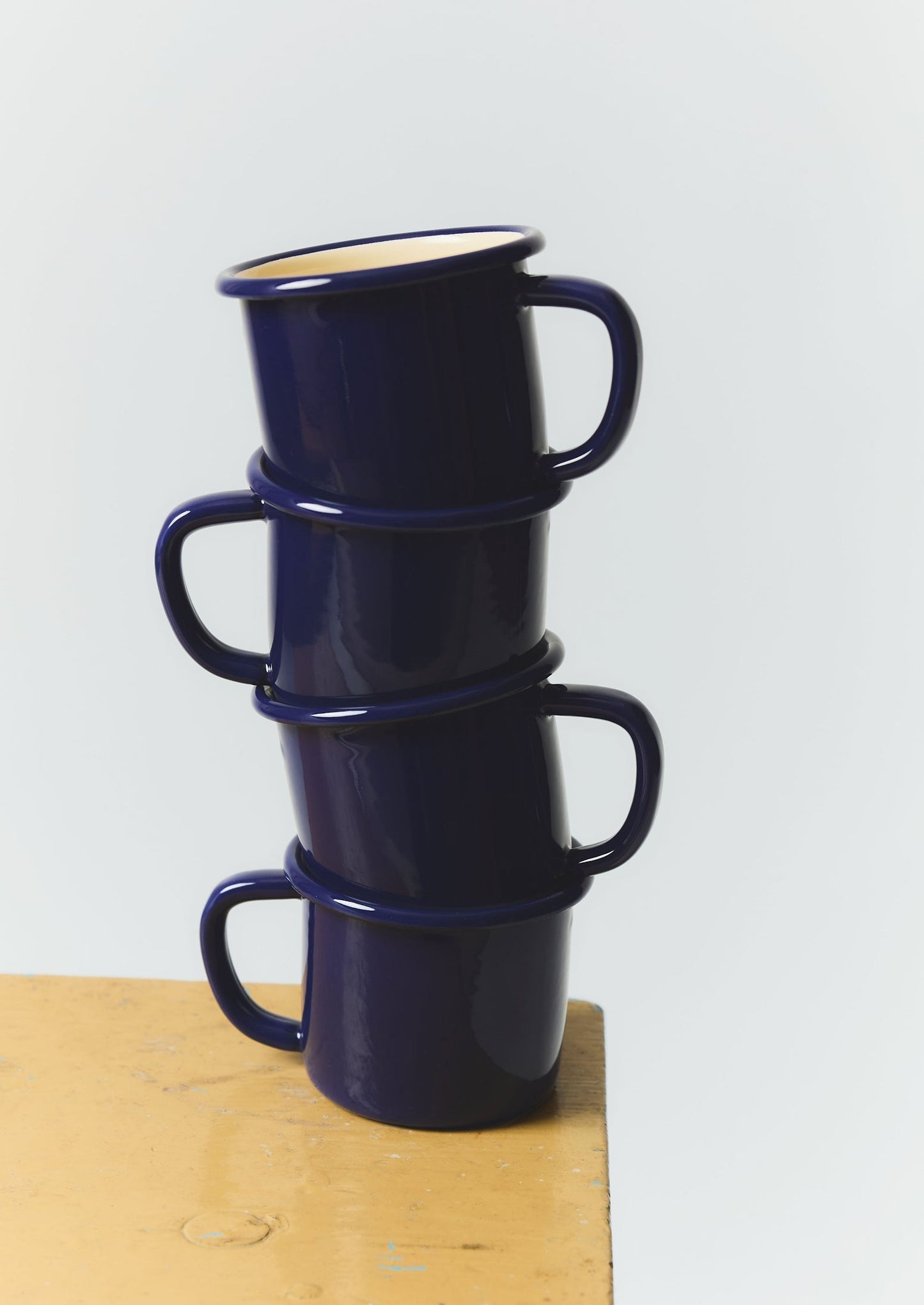 Tazza smaltata | Crema/Blu