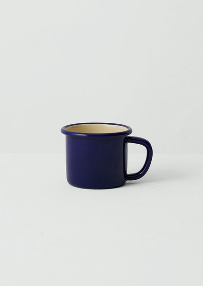 Tazza smaltata | Crema/Blu