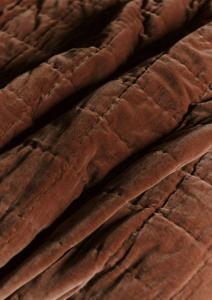 Trapunta in velluto biologico cucita a mano | Dulse